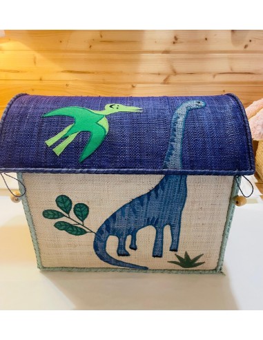 cesta piccola dinosauri blu