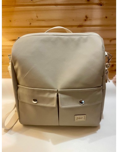 borsa da cambio a zainetto colore beige