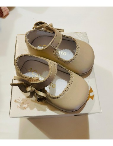 scarpine in pelle con fiocchino laterale
