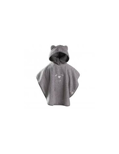 poncho grigio con sagoma orso