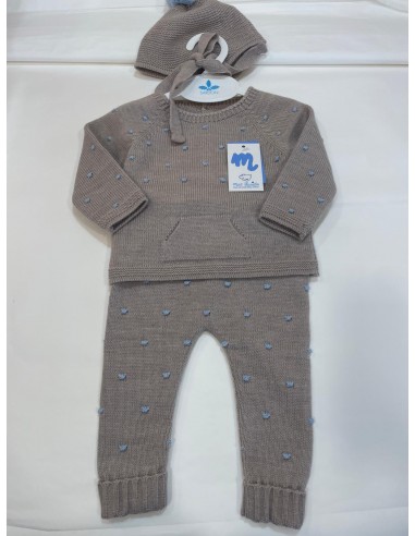 completo 3 pezzi in maglia con...