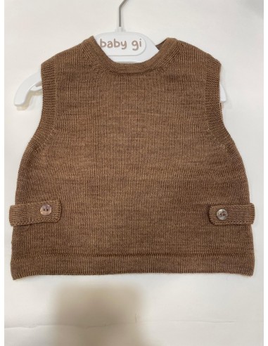 Gilet di lana nocciola