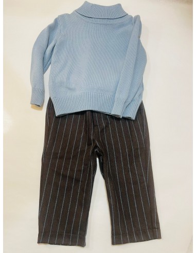 pantalone cioccolato con pinstripe...