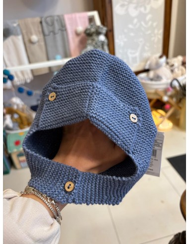 cappellino in lana colore avio