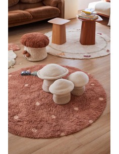 tappeto tondo con chestnut