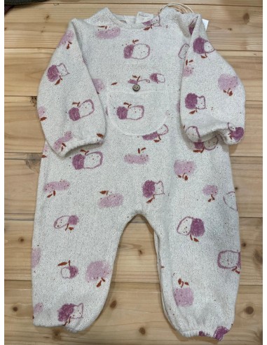 tutina cotone garzato con stampa