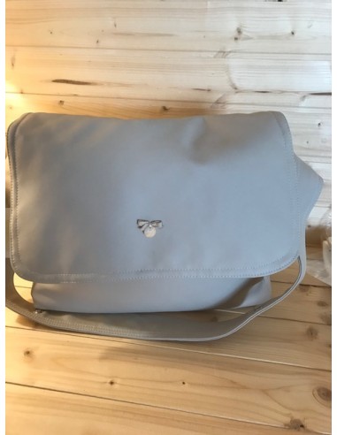 Diaper bag col. panna in ecopelle