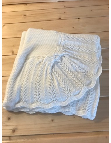 Coperta in 100% cotone col.bianco