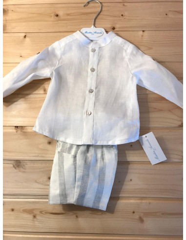 Completo camicia lino con bermuda a...