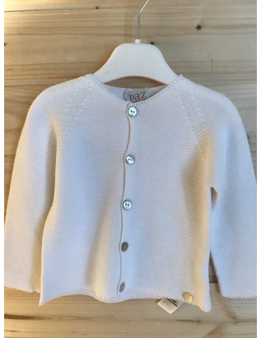 Cardigan bianco in cotone con  bottoni