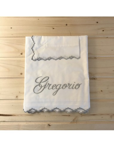 Lenzuolo lettino con smerlo rosè e...